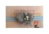 2 Mini Lace Blossom Pearl and Rhinestone Flower baby PoshNPretty headband - Silver by PoshNPretty
