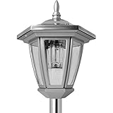 ottostyle.jp LEDガーデンライト 街灯風 【シルバー】 ソーラー 自動点灯 防水 屋外灯 ステンレス