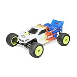 Losi 1/18 Mini-T 2.0 2輪駆動 スタジアム RC トラック 艶消し すぐに使えるバッテリーレシーバー充電器と送信機付属 ブルー/ホワイト LOS01015T2