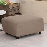 スーパーフィット2WAYストレッチオットマンカバー＊マリオン 1枚（ライトブラウン）