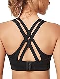 イベット スポーツブラ 揺れない ランニング フィットネスブラジャー レディース レースアップ ランニング フィットネス オリジンブラック L Plus