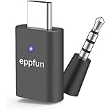 eppfun PS5/Nintendo Switch/PC USB-C Bluetooth 5.2 aptX-Adaptiveトランスミッター/チャット用アナログマイク付 低遅延オーディオ アダプタ aptX/aptX HD/aptX LL/SBC対