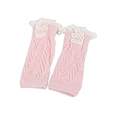 ECキッズ赤ちゃん女の子レースクロシェニットブート袖口トッパーレッグウォーマーSocks カラー: ピンク