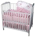 Baby Doll Bedding Pretty Pique Mini Crib/ Port-a-Crib Set, Pink by BabyDoll Bedding