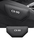 【CX-80 専用】車用 膝パッド ニーパッド 足 肘 クッション CX-80 新型CX-80 車のセンターコンソールに貼り付ける 抗疲労 休憩 レザー製+メモリーコットンコア 車 ガジェット 車載便利グッズ 内装パーツ カー用品 1個 (ブラック)