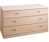 桐クローゼット１００幅３段　クローゼットにちょうどのサイズ　キャスター付き