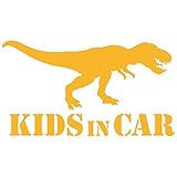 Sticker Shop Haru KIDS IN CAR ティラノサウルス オレンジ