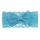 shuohu Baby Girlバンダナレース蝶結びHeadwrapヘッドバンドヘアアクセサリーギフト US サイズ: One Size カラー: ブルー