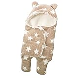 Burning Go　赤ちゃん おくるみ 足つき タオルケット ブランケット 包み込む やわらか 星柄 着ぐるみ 防寒 厚い 新生児 出産祝い