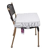 Lalawow お食事クッション ベビー用チェアクッション こどもクッション 椅子クッション 星柄 ポケット付き (グレー)