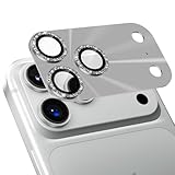 Podick カメラフィルム iPhone 17 Pro Max 用 カメラカバー キラキラ 9H強化ガラス 全面保護 アイフォン 17 Pro Max用 カメラ保護 ピカピカ キズ防止 耐衝撃 高透過率 黒縁取り 露出オーバー防止 いphone 17 pro max レンズカバー プロテクター グレー