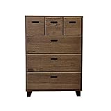 大川家具 nakakei チェスト クレスト 60cm幅4段 ブラウン 246515