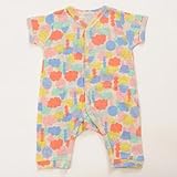 OCEAN＆GROUND オーシャンアンドグラウンド 半袖ロンパース カラーリングスカイ_ピンク 70