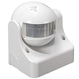 定格屋外PIRセキュリティ赤外線モーションセンサー 動き検出器 IP44 AC110-240V (色 : White Shell)