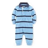 【ラルフローレン】ポニー付・ストライプコットン・カバーオール[ブルーマルチ](男の子6～9か月用)6Mサイズ [並行輸入品]