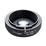 中一光学 (ZHONG YI OPTICS) フォーカルレデューサー マウントアダプター Lens Turbo II FD-m4/3 (キヤノンFDマウントレンズ → マイクロフォーサーズマウント)