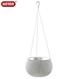 KETER Knit Cozy Pot ハンギングチェーン付き クラウディ―グレイ Sサイズ(植木鉢 プランター ポット)