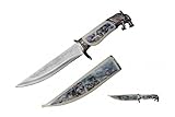 13.5 " Collector 's WildlifeコレクションハンティングナイフBowie The American Fighting Wolf with Decorative Sheath &