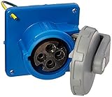 Hubbell HBL420R9W Pin and Sleeve IEC Receptacle 3 Pole 4 Wire 20 amp 250V Watertight [並行輸入品]