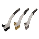 3pc Silverline Mini Wire Brush Set Pack Mechanical Heavy Duty Tool
