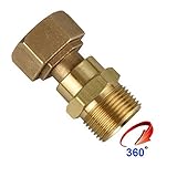 DUSICHIN DUS2222 Gun-hose Swivel Joint, Kink Free Hose fitting, Anti-twist Hose Brass Fitting for Pr