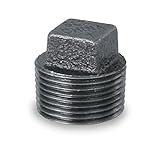 Everflow装置bmpl3000ブラック可鍛性鉄プラグwith Square Head 2.5 Inch BMPL2120 1
