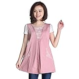 電磁波カット服 電磁波カットエプロン 電磁波対策エプロン 電磁波防止デ 電磁波防止キャミソール 抗放射線マタニティドレス 抗放射線マタニティスカート すべての季節に着用可能 18149 (ピンク, X