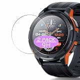 3枚 VacFun ガラスフィルム ， OUKITEL BT10 C25 1.43インチ smartwatch スマートウォッチ 向けの 強化ガラス フィルム 保護フィルム 保護ガラス ガラス スマートウォッチ と互換性のある 液晶保護フィルム 腕時計（非 ケース カバー ）