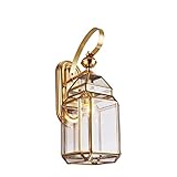 YJH+ 屋外ウォールランプガーデンライト防水ウォールランプバルコニーウォールランプすべての銅の壁のランプレトロウォールランプ屋外ライトランプ 美しく、寛大な ( 色 : ブラス ぶらす )