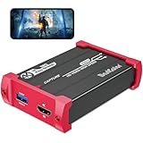 Basicolor キャプチャーボード 4K30FPSパススルー対応 キャプチャーボードSwitch対応1080P 60FPS キャプチャー ビデオキャプチャー USB3.0高速伝送 ゲームキャプチャー ドライバー不要 Switch PS4 PS3 Xbox Wii Uゲーム録画 実況HDMIビデオ録画用 (ARX321NEW)