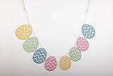 (Easter Egg Chevron) - Spring Accents Happy Easter Egg Pastel Chevron Glitter Garland/Banner