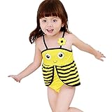 topmodelss ワンピース水着 キュート 赤ちゃん ガールズ キッズ ベビー水着 通気 女の子 スクール水着 ミツバチ 高品質