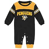 NHL新生児"ペナルティボックスKid "長袖カバーオール ブラック