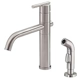 Danze D405558SS Parma Single Handle Kitchen Faucet with Matching Side Spray, Stainless Steel [並行輸入品]