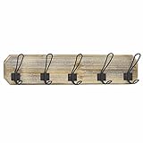 木製と金属壁フック、フック5 – Benzara