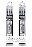 フリクション ボール用 一色タイプ 替芯 0.5mm フリクションインキ LFBKRF30EF ブラック 【 替え芯 黒 3本入 ×2 (合計6本), Jasmine Symphony index card 1枚 】