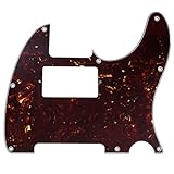 Musiclily TLハムバッカーPUテレキャスターピックガード Fender USA/メキシコスタンダードTeleエレキギター用 、4P鼈甲柄