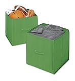 Whitmorグリーン14インチ折りたたみ可能なキューブ, 2 - Pack