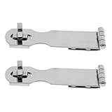MagiDeal 2ピース安全Swivel Padlock留め金& StapleゲートShed MarineボートキャラバンキャビンGardenドアロック92 mm