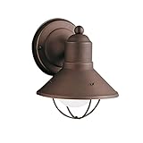 Kichler 9021OZ Seaside 1LT 7IN Exterior Wall Mount, Olde Bronze Finish [並行輸入品]