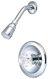 Aviditi Olympia Series P-2022 Elite Acrylic Ball Lever Handle Shower Set, Chrome [並行輸入品]