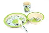DAYOOH　子供用食器セット　エコ竹繊維製品　カラフルで割れない　BPA不使用　5PCS