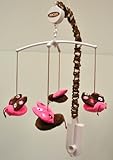 Lady Bugs pink/chocolate Musical Mobile by Bacati [並行輸入品]