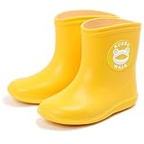 Walk カエルワッペン レインシューズ　ベビー　イエロー RB-008 (14cm)
