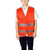 DealMuxオレンジレッドファブリック高い可視性、セキュリティ反射ベスト