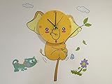 壁ステッカーデカール時計for Kidsベビー寝室子供部屋 イエロー