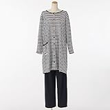 西松屋 EDM 授乳口付き天竺ボーダーパジャマ【M・L・LL】 マタニティ LL ネイビー