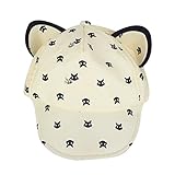 mioim 帽子 キャップ 野球帽 べビー キッズ 猫 笑顔 子供 ユニセックス 男女兼用 シンプル アウトドア サイズ調整ができる