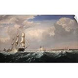 キャンバス上需要「帆船壁アートプリント壁剥がし、新しいEngland Coast、c.1855 24" x 15" 2198895_14_24x15_none