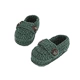 (ダンティヤ)Dantiya  ベビー　キッズ　新生児　秋冬　シューズ　純色　多色　靴　ニットシューズ　ファーストシューズ (深い緑)